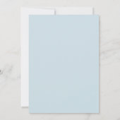 Korallenblaue Hochzeit mit Gemälde-Effekt Einladung (Rückseite)