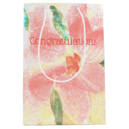 Korallenblume mit Gelb Mittlere Geschenktüte