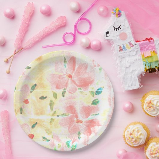 Korallenblume Pappteller (Party)