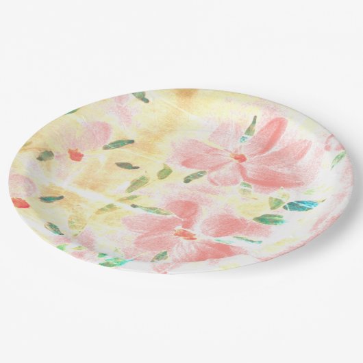 Korallenblume Pappteller (Schrägansicht)