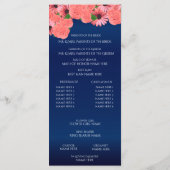 Korallenblumen und Marineblau - Programm (Rückseite)