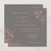 Korallenblumenkarten Einladung (Vorne/Hinten)