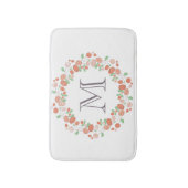 Korallenblumenmonogramm Badematte (Vorderseite Vertikal)