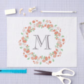 Korallenblumenmonogramm Seidenpapier (Handwerk)