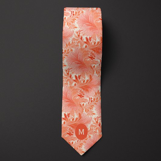 Korallenblüten-Monogramm Krawatte
