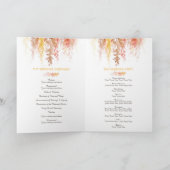 Korallenbraun-Braun-Hochzeit Programm (Innenseite)