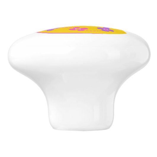 Korallenbuchstabe C mit Monogramm Griff Knopf (Seitenansicht)