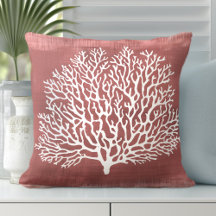 Korallendekorationskissen | Küstenstil