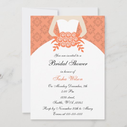 Korallendusche Einladung (Vorderseite)