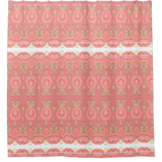 Korallenduschvorhang Duschvorhang (Vorderseite)