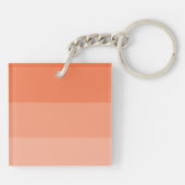 Korallenfarbblöcke Benutzerdefinierter Monogrammna Schlüsselanhänger (Rückseite)