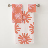 Korallenfarbe BOHO Muster Retro Badhandtuch Set (Insitu)