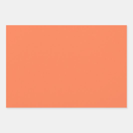 Korallenfarbe Geschenkpapier Set (Vorderseite)