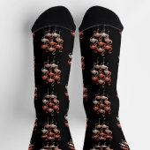 Korallenfarbe Rosa Flamingos Muster Socken (Oben)