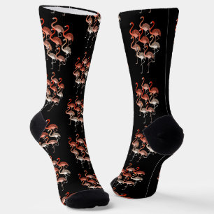 Korallenfarbe Rosa Flamingos Muster Socken