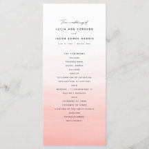 Korallenfarben-Hochzeit in Urlaubsort