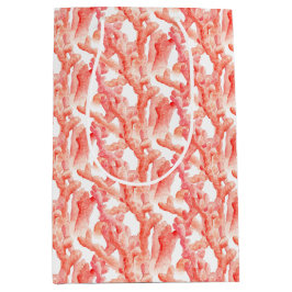 Korallenfarben, orange und weiß mittlere geschenktüte