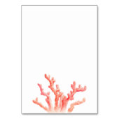 Korallenfarben Single Hochzeit Tischnummer (Vorderseite)