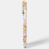 Korallenfarbene Ditsy-Blumen mit Monogramm Case-Mate iPhone Hülle (Rückseite / Links)