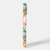 Korallenfarbene Ditsy-Blumen mit Monogramm Case-Mate iPhone Hülle (Rückseite / Rechts)