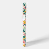 Korallenfarbene Ditsy-Blumen mit Monogramm Case-Mate iPhone Hülle (Rückseite / Rechts)