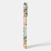 Korallenfarbene Ditsy-Blumen mit Monogramm Case-Mate iPhone Hülle (Rückseite / Rechts)