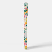 Korallenfarbene Ditsy-Blumen mit Monogramm Case-Mate iPhone Hülle (Rückseite / Rechts)