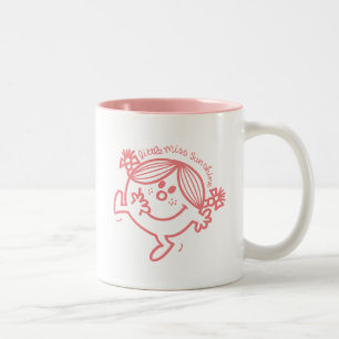 Korallenfarbene Little Miss Sunshine Zweifarbige Tasse