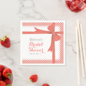 Korallenfarbenes Brautparty Serviette (Beispiel)