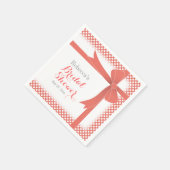 Korallenfarbenes Brautparty Serviette (Ecke)