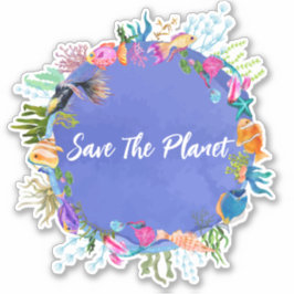 Korallenfische retten den Planeten-Aufkleber Aufkleber