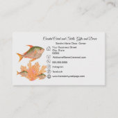 Korallenfische Schwarz-weiße einfache Küste Visitenkarte (Vorderseite)