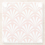 Korallenfizz und weiße Fans Glasuntersetzer (Rückseite)