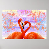 Korallenflamingos Poster (Vorne)