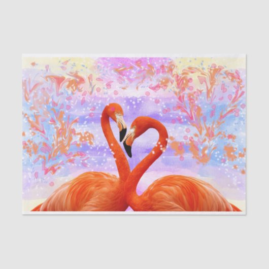 Korallenflamingos Seidenpapier (Vorderseite)