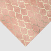 Korallenflechte Rose Gold Metallische Blütenpfirsi Seidenpapier (Ausschnitt)