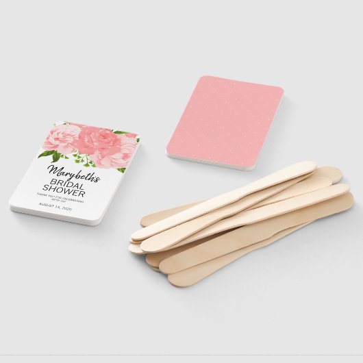 Korallenflora Brautparty Handfächer (Non-assembled)