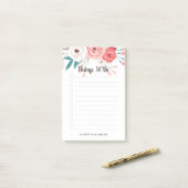 Korallenflora Personalisiert zu führen Post-it Klebezettel (Auf Schreibtisch)