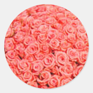 Korallenflorale Hochzeitsticker für Umschlag Aufkl Runder Aufkleber