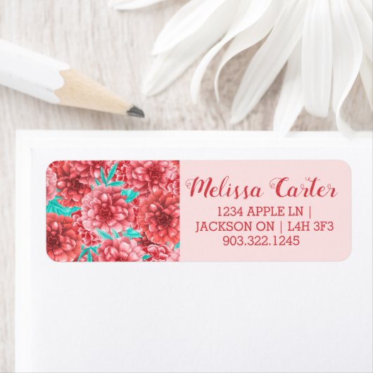 Korallenflorale Muster und Name (Insitu)