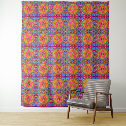 Korallenfloralmuster | Boho Style Wandteppich (Beispiel)