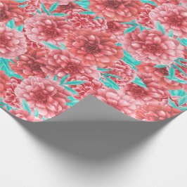 Korallenfloralmuster Geschenkpapier