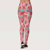 Korallenfloralmuster Leggings (Rückseite)