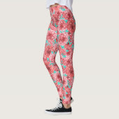 Korallenfloralmuster Leggings (Links)