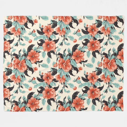 Korallengarten Fleecedecke (Vorderseite (Horizontal))