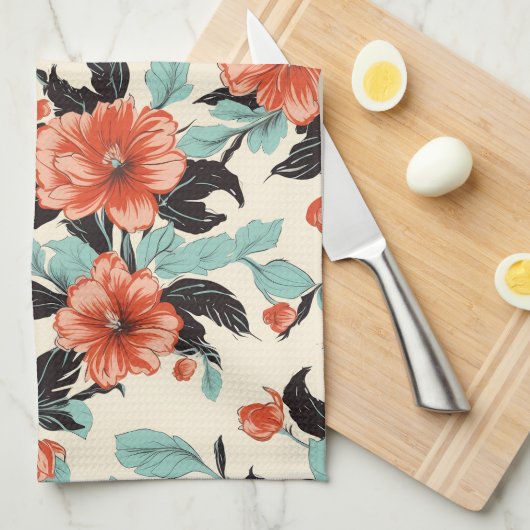 Korallengarten Geschirrtuch (Viertel Falte)