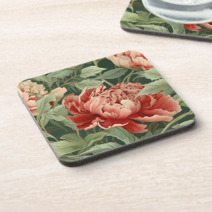 Korallengarten im Vintagen Stil und Peony Garden G Getränkeuntersetzer