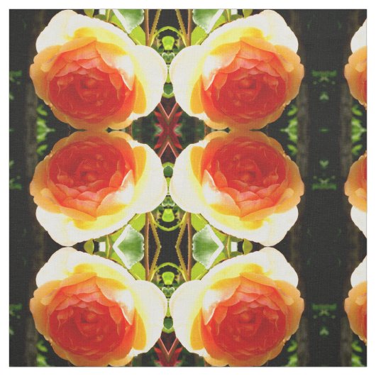 Korallengelbe Rose Stoff (Muster)