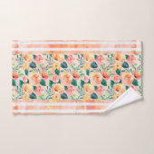 Korallengestreiftes Blumenbadetuch Set (Handtuch)