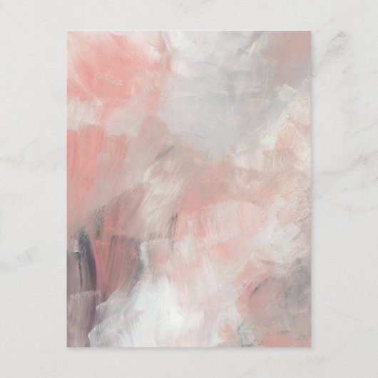 Korallengräber Abstrakte Pinselstriche Hochzeitdet Begleitkarte (Rückseite)